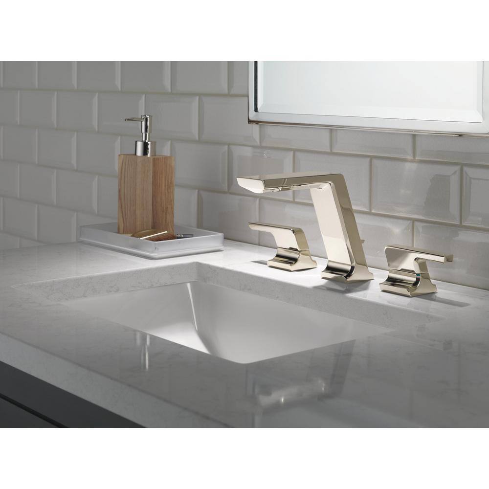 Lumicoat Polished Nickel Widespread Bathroom Faucet