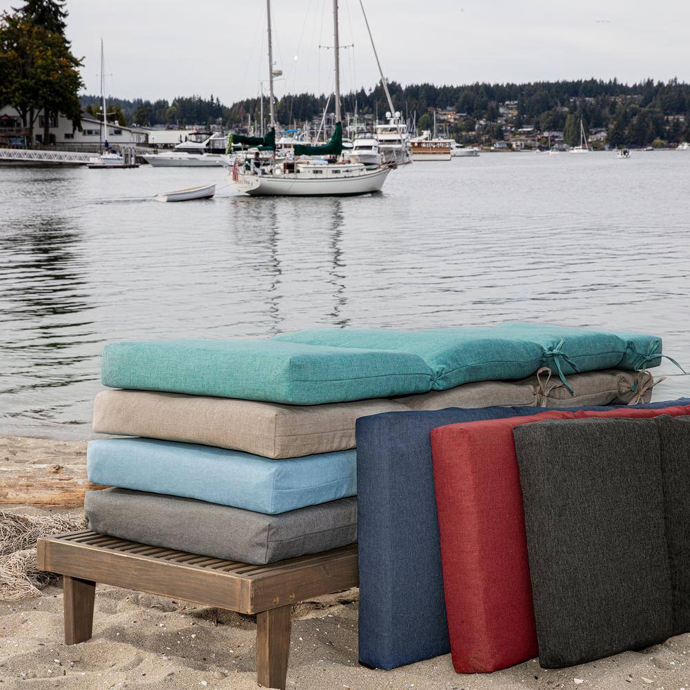 Natural Tan Recycled Olefin Outdoor Chaise Lounge Cushion
