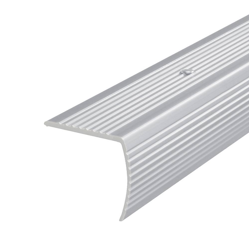 Silver Aluminum Fluted Stair Edge Moulding 73.63"
