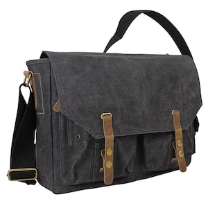 15 in. Casual Style Messenger Laptop Bag with 15 in. Laptop Compartment. Gray