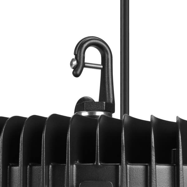 Maxxima 12 in. LED UFO High Bay Light Fixture, Black Cable Hardwired Warehouse Light, 5000K, 21,000 Lumens, 200-Watt