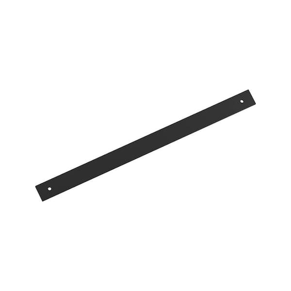 Amerock Ladera 12-5/8 in. (320 mm) Center-to-Center Rectangle Matte Black Pull Cabinet Backplate