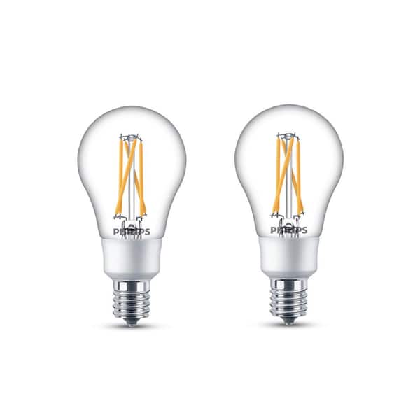 Philips 40-Watt Equivalent G16.5 Dimmable Candelabra Base LED Light Bulb with Dimming Effect Soft White (2-Pack) Philips 40-Watt Equivalent G16.5 Dimmable Candelabra Base LED Light Bulb with Dimming Effect Soft White (2-Pack)