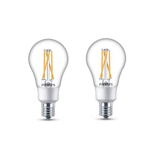 40-Watt Equivalent Soft White A15 Dimmable with Warm Glow Dimming Effect Intermediate Base LED Light Bulb (2-Pack)