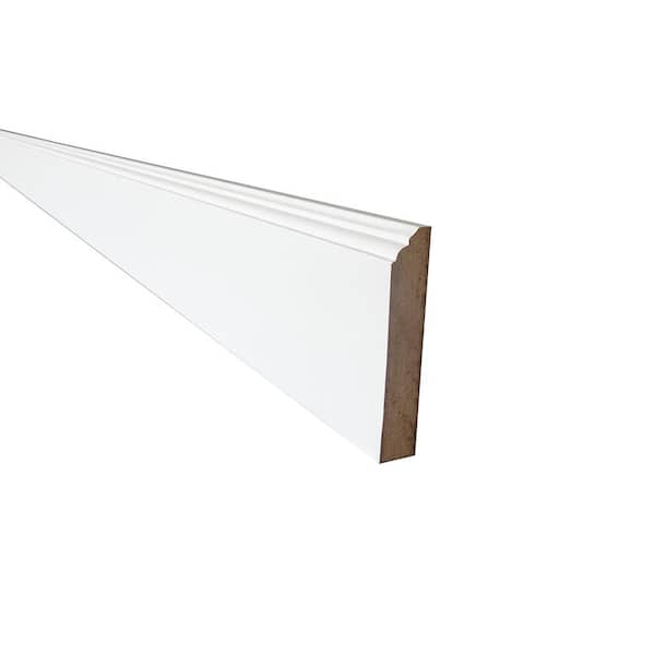 Home Decorators Collection Washington Franklin Hargrove 96 in. W x 0.75 in. D x 4 in. H in Vesper White Base Furniture Molding
