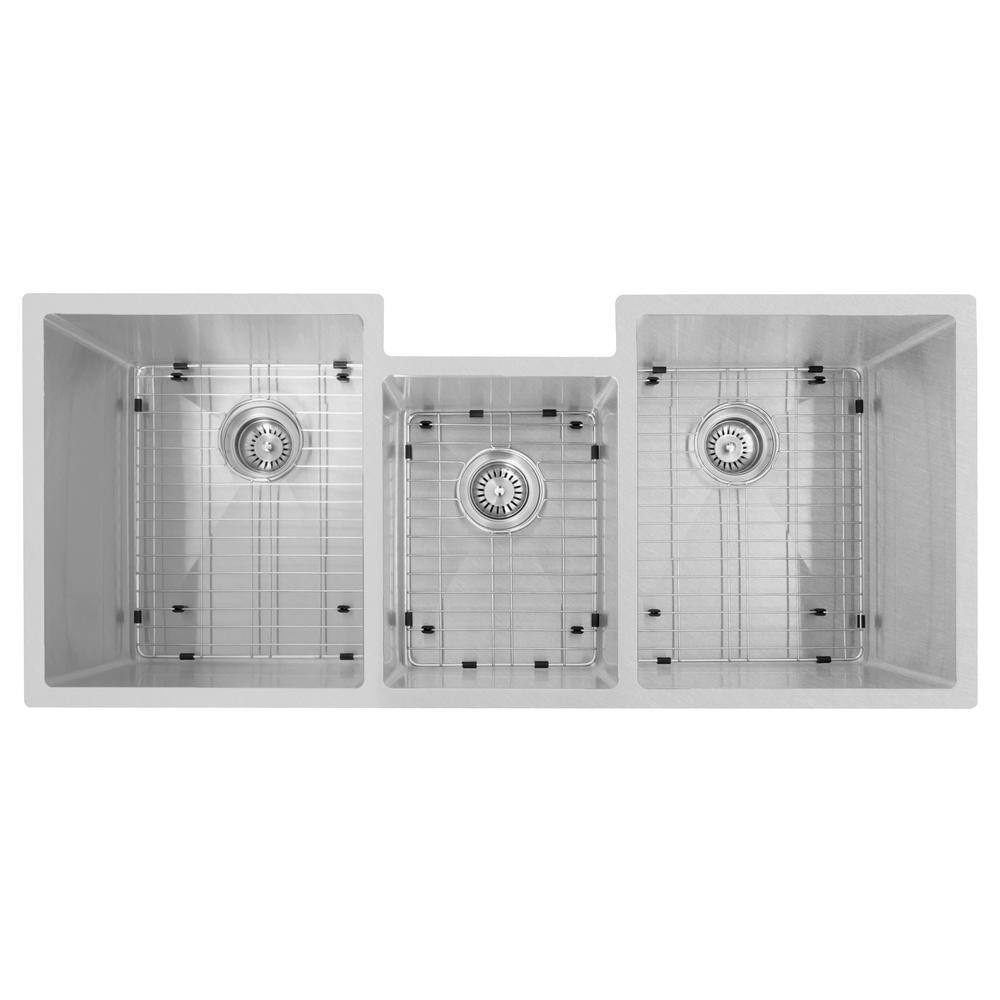 Breckenridge 45" Triple Bowl Stainless Steel Undermount Kitchen Sink