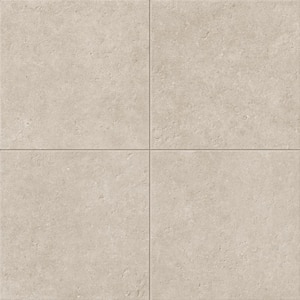 Pietra Limestone White 24 in. x 24 in. x 0.75 in. Stone Look Porcelain Paver (Case of 2)