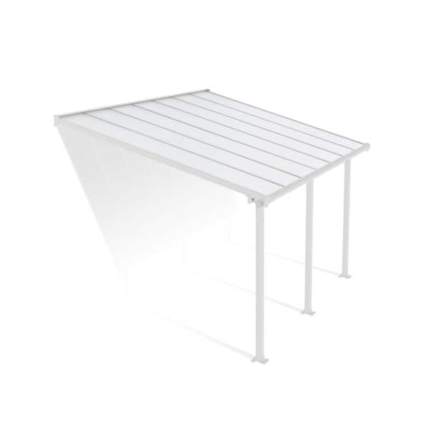Olympia 10 ft. x 14 ft. White/White Aluminum Patio Cover