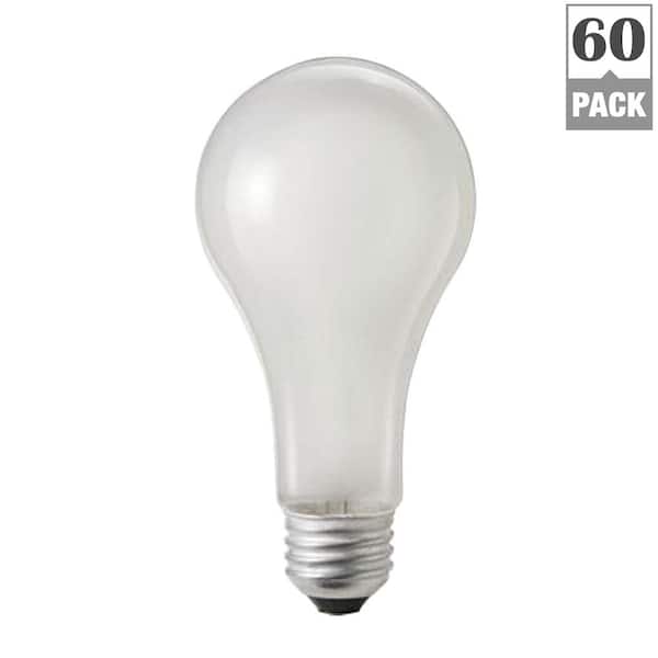 Philips 150-Watt A21 Dimmable Frosted Incandescent 120/130-Volt Rough Service Light Bulb (60-Pack)