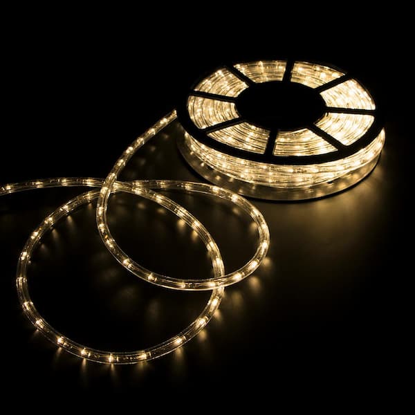 Details about   LED Neon Rope Lights Outdoor 50ft Warm White Strip Light Waterproof 3000K 110... 