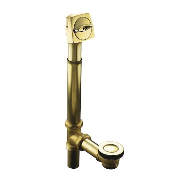 KOHLER Clearflo 1-1/2 in. Brass Adjustable Pop-Up Drain with Above or Through the Floor Installations in Vibrant Polished Brass