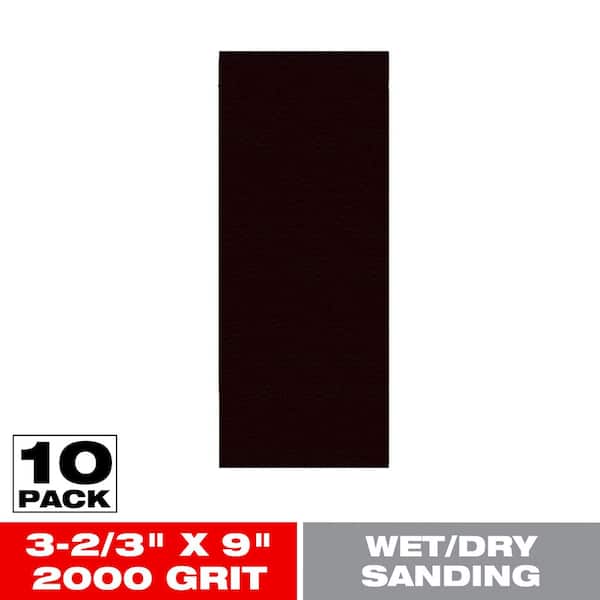 3-2/3 in. x 9 in. 2000 Grit Micro Polish Wet/Dry Sanding Sheet (10-Pack)