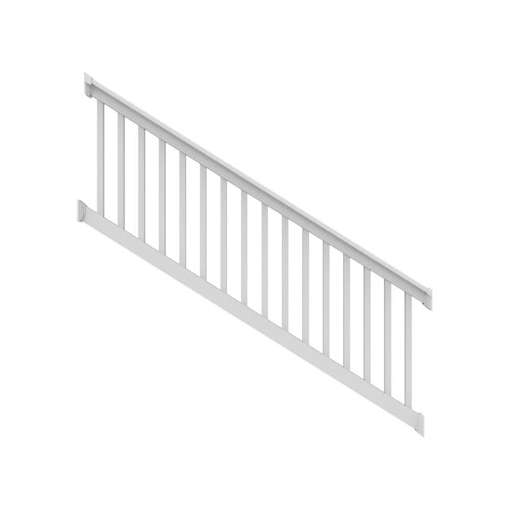 Finyl Line 8 ft. x 36 in. H T-Top 28° to 38° Stair Rail Kit in White price history on PriceWatchPro