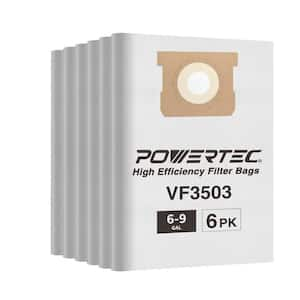 6-9 Gal. Shop Vacuum Bag for Ridgid VF3503/ Workshop WS32090F2, Replacement Filter Bag for Ridgid RT0600/ Workshop (6PK)