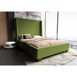 Parlay Green Wood Frame Full Platform Bed