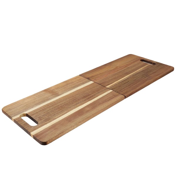 Elama 33.5 in. x 12 In. Acacia Wood Folding Charcuterie Serving Board