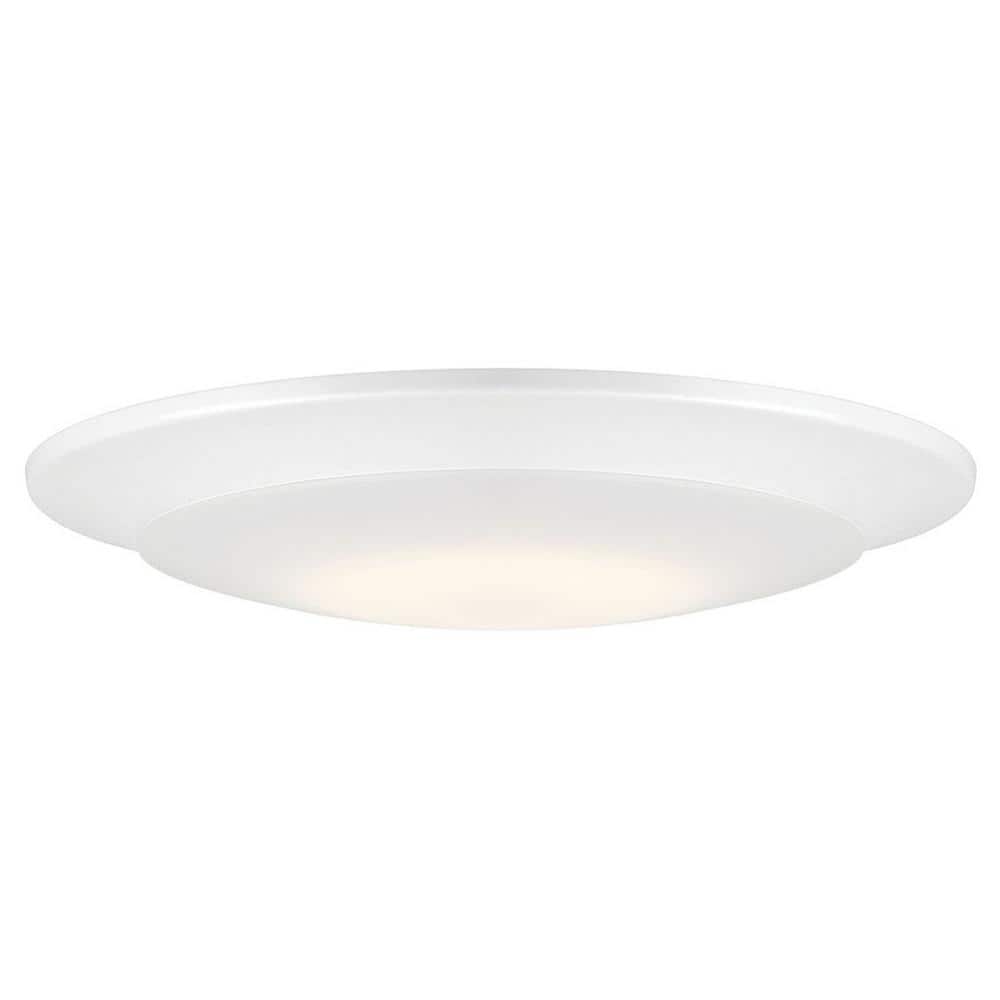 7-Inch White Aluminum LED Flush Mount Ceiling Light, 6-Pack