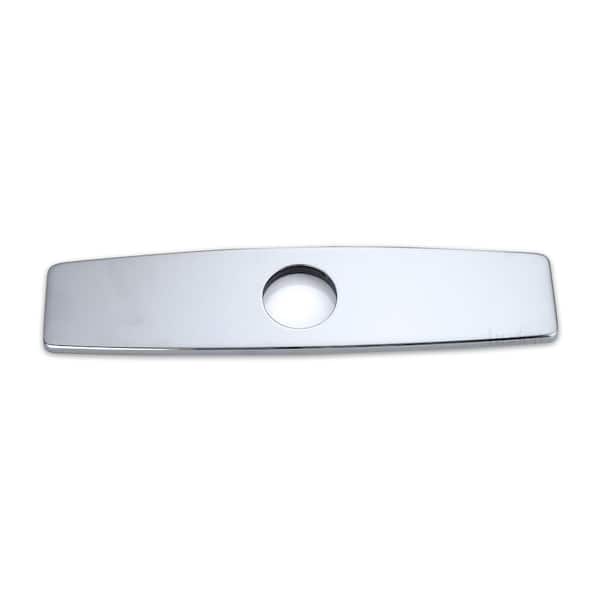 Weirun 10-Inch Kitchen Sink Faucet Hole Cover Deck Plate Escutcheon Polished Chrome 
