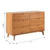 Walker Edison Sloane Mid-Century 6-Drawer Wood Dresser
