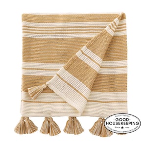 Designer Inspired H scarf Cream and Tan