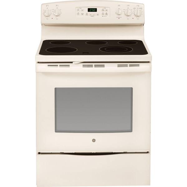 GE 5.3 cu. ft. Electric Range with Self-Cleaning Oven in Bisque