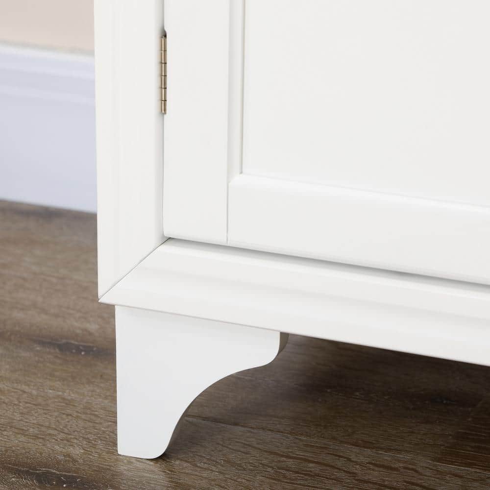 White Recessed Panel 69" Freestanding Kitchen Pantry Cabinet