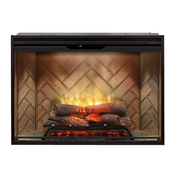 Dimplex Revillusion 42 in. Built-In Fireplace Insert with Front Glass and Plug Kit