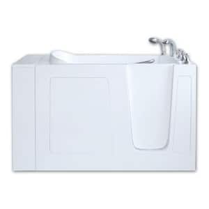 Avora Bath 52 in. x 30 in. Low Threshold Air Bath Walk-In Bathtub in White with Wet and Dry Vibration Jets, Right Drain