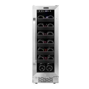 12 in. 20-Bottle Wine Built-In Undercounter Stainless Steel Wine Refrigerator