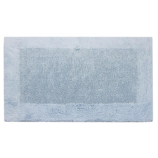 Unbranded Aqua 24 in. x 40 in. Outside Border Bath Mat