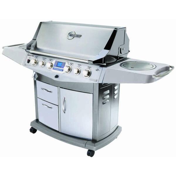 Blue Ember Classic 4-Burner Propane Gas Grill with Side Burner, Infrared Rear Burner and iQue Technology-DISCONTINUED