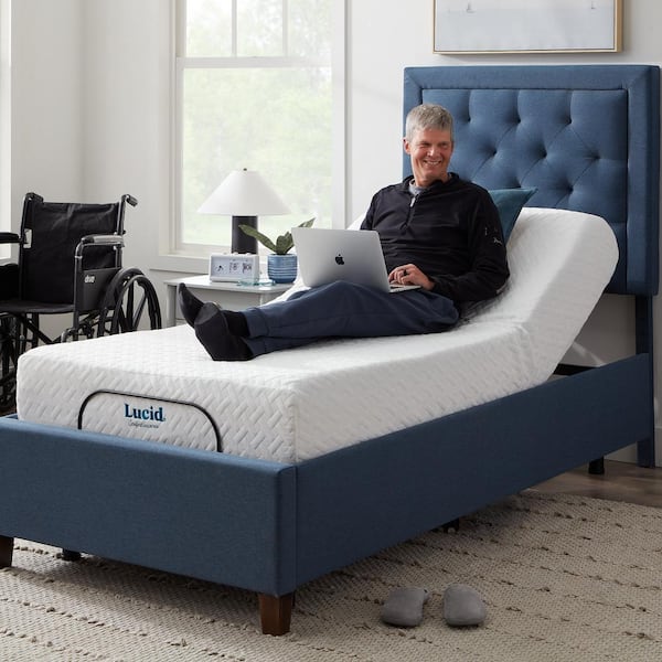 Lucid Comfort Collection Standard Adjustable Bed Base - Twin XL  HDLUL100TXAB - The Home Depot