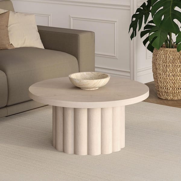 Meyer&Cross Olie 32 in. Alder White Round MDF/Hollow Core Board