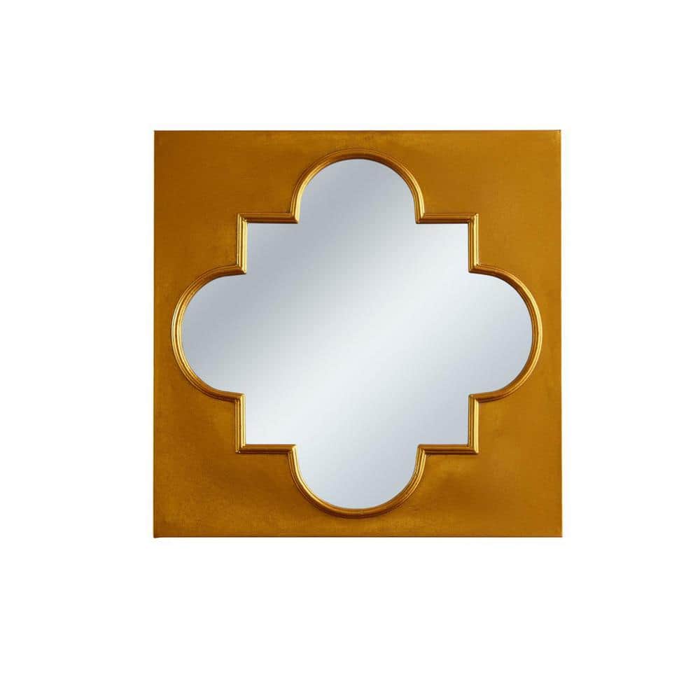 27.6 in. x 27.6 in. Classic Neoclassical Irregular Metal Framed Decorative 