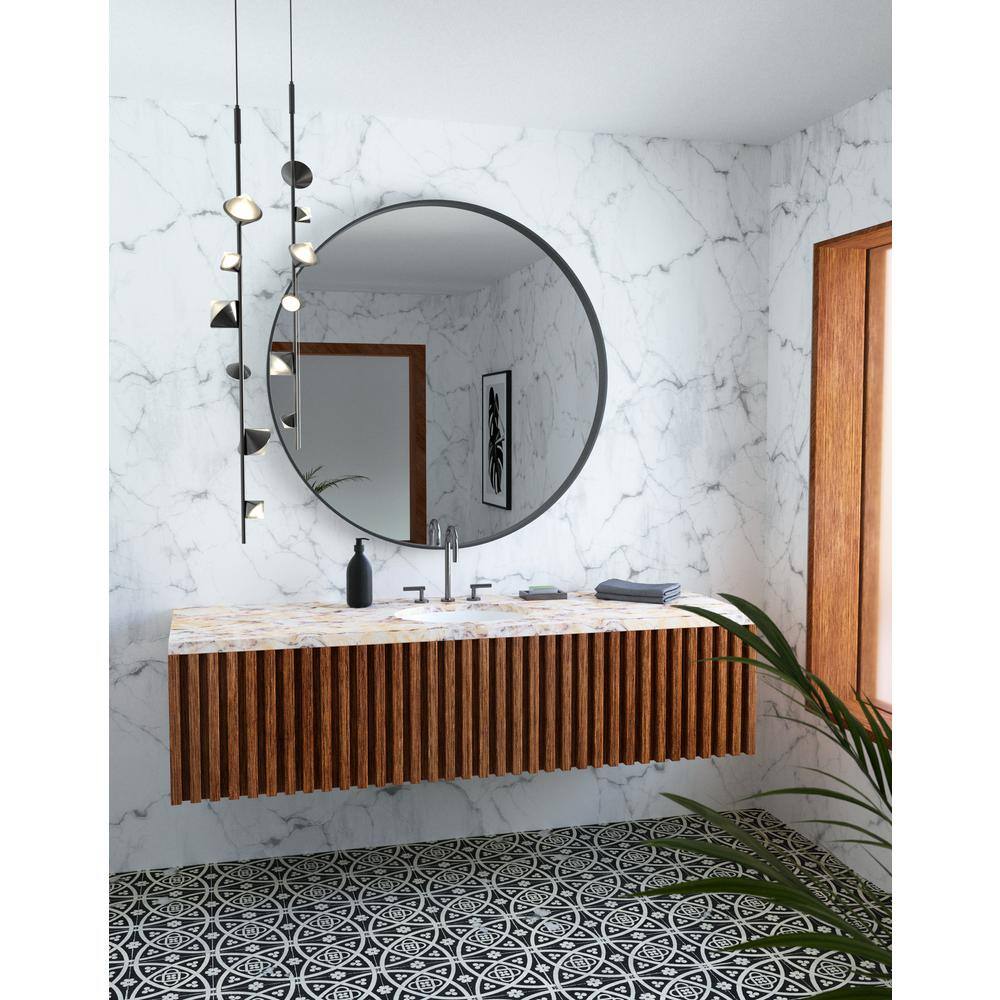 Geode Luxe Black Glass LED Pendant Light 51.25 in