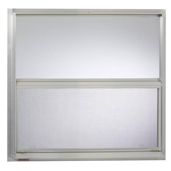 Mobile Home Single Hung Aluminum Window Inscect Screen Silver 31.75 x 28.625 in 