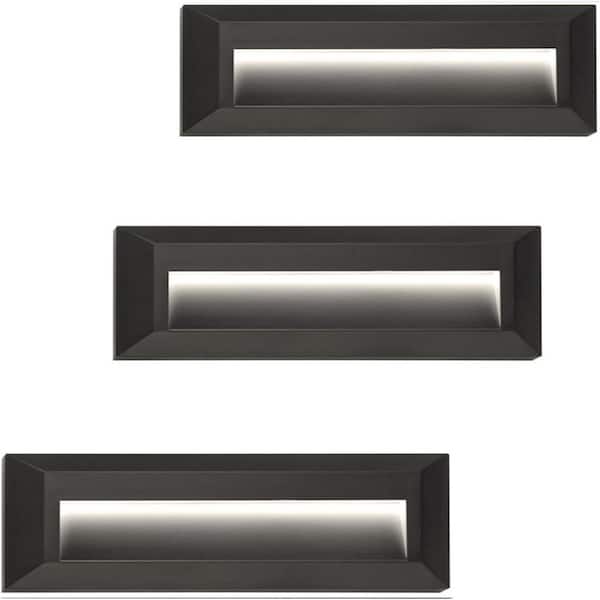 9inch LED Step Lights with Garden Torch 110-240V IP65 Waterproof 2W 4000K Stair Lights Easy Install Non-Dimmable 3-Pack