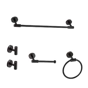 5-Piece Bath Hardware Set 19 in. with Mounting Hardware in Oil Rubbed Bronze