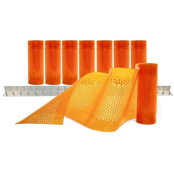 Aleco AirStream Insect Barrier 4 ft. x 8 ft. Amber PVC Strip Door Kit