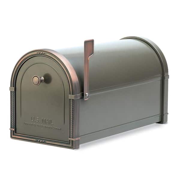 Architectural Mailboxes Coronado Bronze with Antique Copper Accents Post-Mount Mailbox