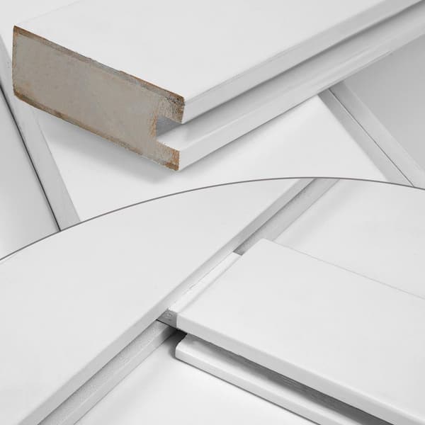 Unbranded - 24 in. x 80 in. Solid Bore White Star Style Wood Primed Interior Single Door Slab, Pre-Drilled Ready to Assemble