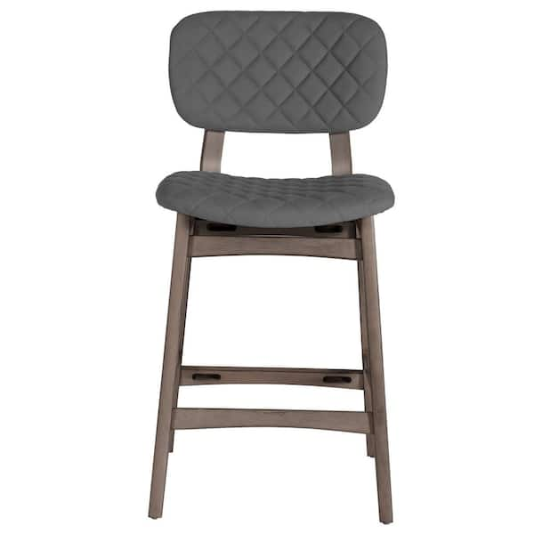 Ticking Stripe Natural Square Industrial Bar Stool Cushion - 12