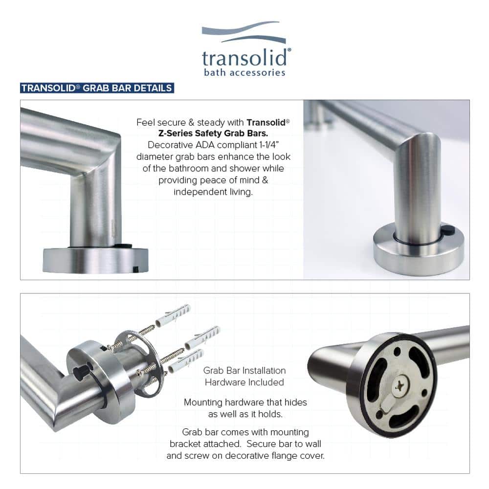 Z-Series 17.72" Brushed Stainless Steel Grab Bar