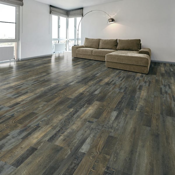 Rillstone 20 MIL x 7 in. W x 48 in. L Click Lock Waterproof Rigid Core Luxury Vinyl Plank (23.68 sq. ft./case)