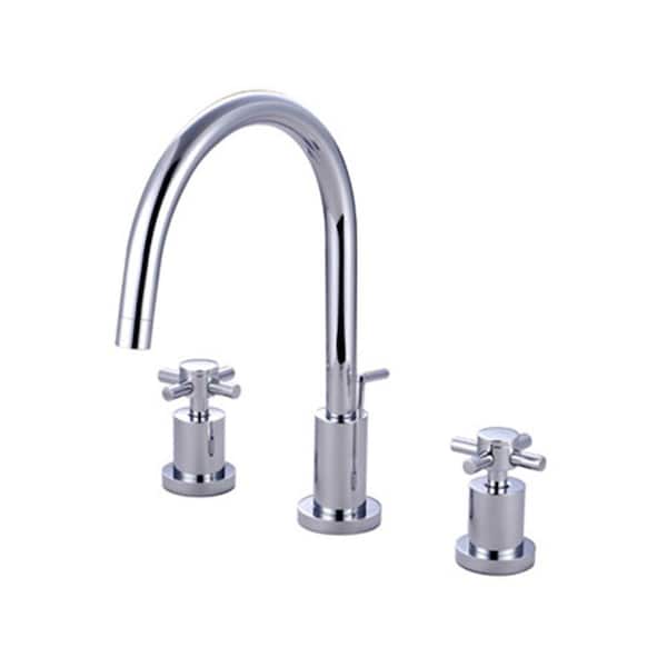Kingston Brass 8 in. Widespread 2-Handle High-Arc Bathroom Faucet in Polished Chrome