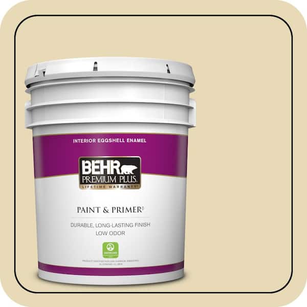 BEHR PREMIUM PLUS 5 gal. #370E-3 Willow Herb Eggshell Enamel Low Odor Interior Paint & Primer