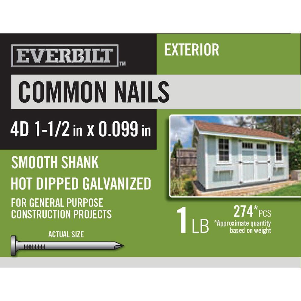 Ace 4D 1-1/2 in. Common Hot-Dipped Galvanized Steel Nail Flat Head 1 lb Ace 4D 1-1/2 in. Common Hot-Dipped Galvanized Steel Nail Flat Head 1 lb