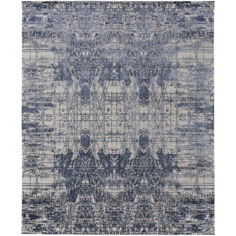 8 ft. x 10 ft. Blue and Ivory Abstract Hand Woven Worn Faded Area Rug price history on PriceWatchPro