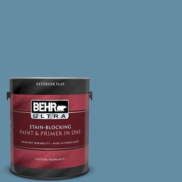 BEHR ULTRA 1 gal. #UL230-18 French Court Flat Exterior Paint and Primer in One