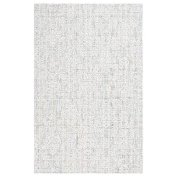 SAFAVIEH Ebony Light Blue/Ivory 6 ft. x 9 ft. Diamond Area Rug